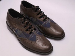 Brown Brogues with Brown Grain Calf Leather
